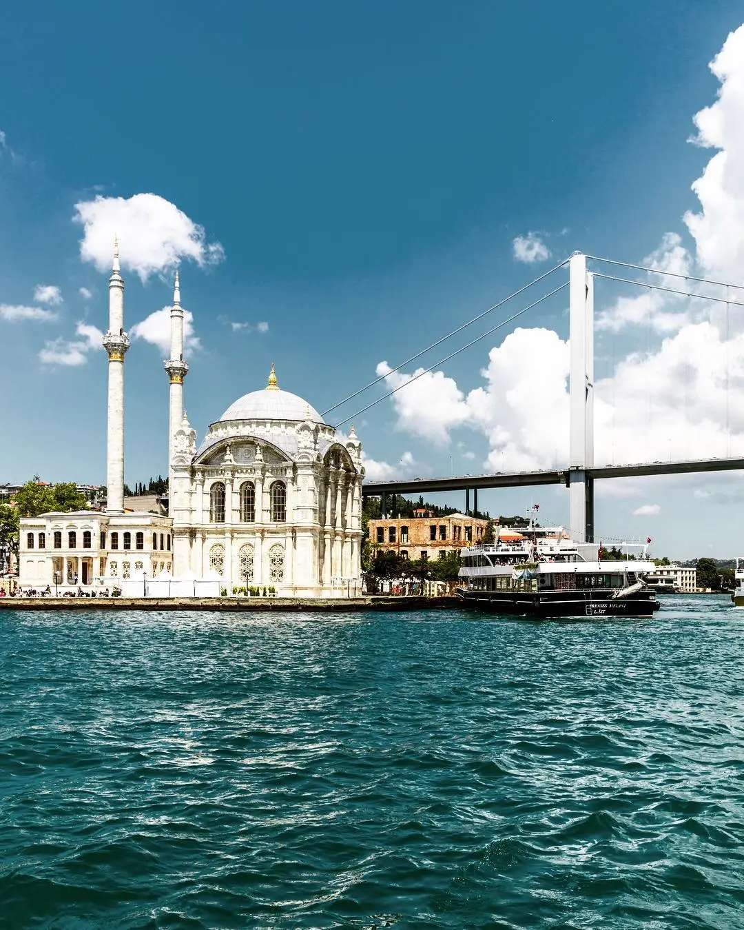 Iconic View of Ortaköy Mosque and Bosphorus Bridge