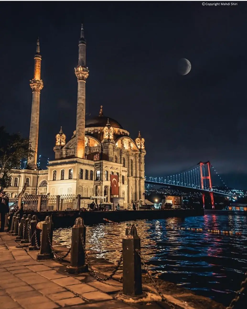 Magical Night View of Ortaköy Mosque