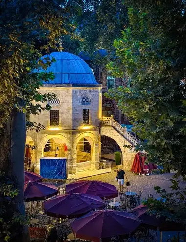 Evening Charm at the Historic Koza Han in Bursa