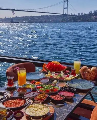 Exquisite Turkish Breakfast with a Bosphorus View