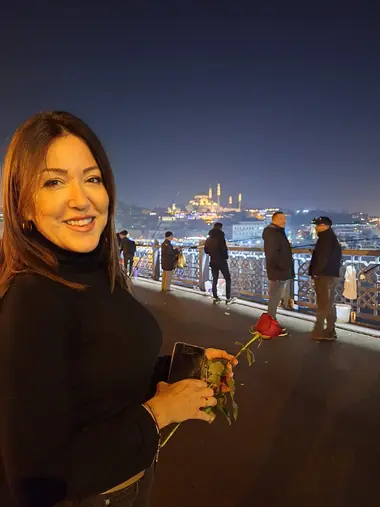 Happy Guest Raquel Touring Istanbul with Cool Travel Istanbul Driver Ali