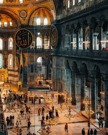 Interior Grandeur of Hagia Sophia