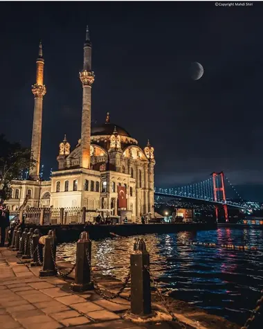 Magical Night View of Ortaköy Mosque
