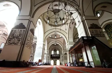 Stunning Interior Architecture and Calligraphy of the Grand Mosque (Ulu Camii) in Bursa
