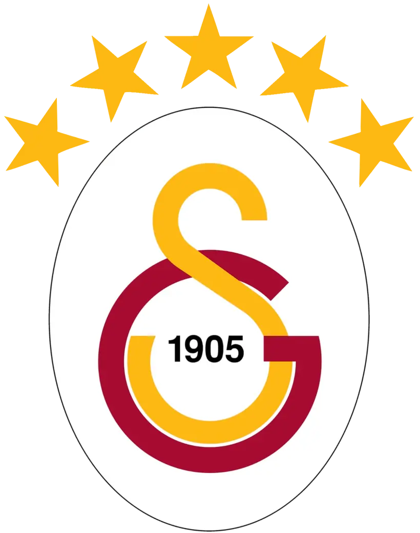 Galatasaray SK: the 1905 monogram under five championship stars - image: Wikimedia Commons, public domain